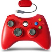 Resim Youtek Kırmızı X-360 2.4g Kablosuz Oyun Kolu - Ergonomik Tasarım, Xbox360 İçin Kumanda Pil Dahil Değil 