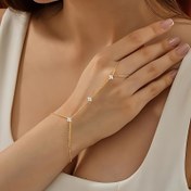 Resim Kadınlar için 18K Altın Kaplama Hipoalerjenik Vücut Takıları ile Vintage Altın Kaplama Bilezik, Sentetik Kübik Zirkonya ile 3.5mm Çap, Yığınlanabilir Bağlı Zincir, Günlük Giyim ve Hediye Verme için İdeal, Vintage Takı 