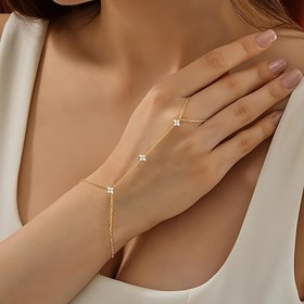 Resim Kadınlar için 18K Altın Kaplama Hipoalerjenik Vücut Takıları ile Vintage Altın Kaplama Bilezik, Sentetik Kübik Zirkonya ile 3.5mm Çap, Yığınlanabilir Bağlı Zincir, Günlük Giyim ve Hediye Verme için İdeal, Vintage Takı 