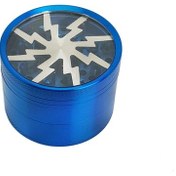 Resim Mavi Renk 63 MM Grinder Alloy Herbal Öğütücüsü Parçalayıcı Pt55 