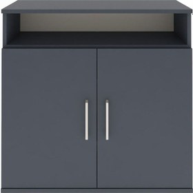 Resim Arges Şifonyer 3 Raflı 2 Kapaklı 88x30x96 Antrasit-antrasit Antrasit 