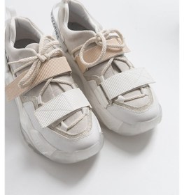 Resim Luvi Shoes Lulen Beyaz Beyaz Rugan Sim Yazılı Cırtlı Kadın Spor Sneakers Beyaz 