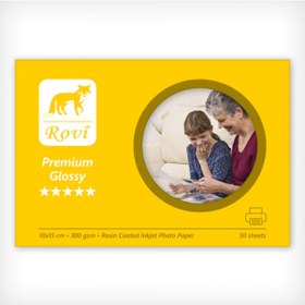 Resim Rovi Premium Parlak Fotoğraf Kağıdı - 300Gsm - 50Yp - 10X15 