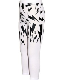 Resim Lovetti Beyaz Kız Çocuk Şimşek Baskılı Mevsimlik Ince Tayt 9541B001 Beyaz 