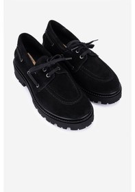 Resim Valmenti Kadın Hakiki Deri Siyah Süet Casual Ayakkabı 858 612305 Bn Ayk Sk25-26 Sıyah Suet Sıyah 