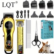 Resim Dashanshop Profesyonel Evcil Hayvan Tıraş Makinesi Golden Lqt588 Lqt007 Golden Dragon 2000mah Büyük Pil Kapasitesi Keskin Bıçak Tip C Şarj Kedi Köpek İçin 