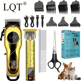 Resim Dashanshop Profesyonel Evcil Hayvan Tıraş Makinesi Golden Lqt588 Lqt007 Golden Dragon 2000mah Büyük Pil Kapasitesi Keskin Bıçak Tip C Şarj Kedi Köpek İçin 