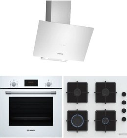 Resim Bosch Ankastre Beyaz 3' lü Set ( HBF512BW1T - POP6C2P30O- DWK64PJ20T) 