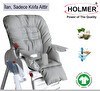 Resim Holmer Leke Tutmaz Organik Max-M Gri Mama Sandalyesi Minderi Ve Kılıfı 