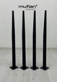 Resim Mufian Concept Lucas - Metal Mutfak Masası - Yemek Masası - Çalışma Masası - Balkon Masası Ayağı 4 Adet Ayak 73 Cm 