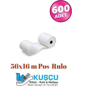 Resim 56x16 Yazar Kasa Pos Rulosu 1. Kalite Kağıt 600 Adet 