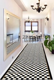 Resim Viva Home Kaymaz Tabanlı Yıkanabilir Kesme Rulo Yolluk Mackenzie Ar298, Siyah, 100 X 470 