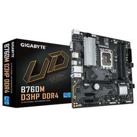 Resim GIGABYTE B760M D3HP DDR4, 4xDDR4, 2xM.2, DP, HDMI, VGA, 12-13.14.Nesil, LGA1700 Soket, Anakart 