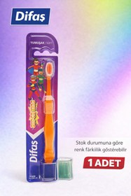 Resim İsmiyle Al Difaş Kids Çocuk Diş Fırçası Koruyucu Kapaklı Yumuşak Kıllı 1 Adet 