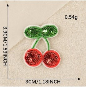 Resim Novahub Nakış Logo Rozeti Nakış Etiket Ceket Ve Şapka Aksesuarları Payetli Pasta Kiraz Yama Yama Kumaş Etiket Siyah - Beyaz Siyah - Beyaz 