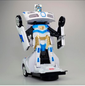 Resim Sole Transformers-robota Dönüşen Işıklı, Sesli, Sensörlü Polis Arabası 