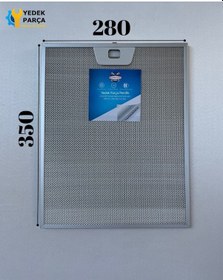 Resim En 280mm Boy 351mm Tek Tırnaklı Aspratör Filtresi 