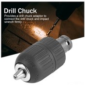 Resim Wezone 2-13mm Plastik Matkap Mandreni + 1/2"-20unf Vida Bağlantısı, Darbeli Somun Anahtarı Dönüştürücü Uyumlu 