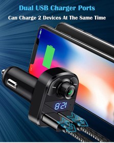 Resim ERAKS CAR ACCESORIES Bluetooth Fm Transmitter Araç Şarj Aleti Çakmaklık Müzik Kiti 