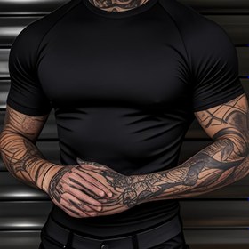 Resim Erkekler için Yüksek Esneklikte Polyester Atletik Tişört - Spor Salonu, Koşu ve Günlük Kullanım İçin Dar Kesim Düz Renkli Tee - Nefes Alabilen Makinede Yıkanabilir Kumaş - Gençler & Yetişkinler İçin İdeal Hediye, Klasik Yuvarlak Yaka, Şık Örme Yapısı 