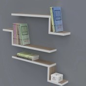 Resim Kenzlife kitaplık mediha 015*060*20*3 crd duvar rafı 