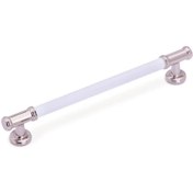 Resim System Parlak Nikel-Beyaz 192 mm Çekme Mobilya Kulpu (SY4665 0192 PN-AL7) 
