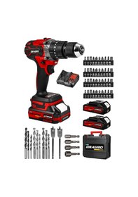 Resim Dragro DRG-21V Çift Akülü K Vidalama Çelik Mandren Kömürsüz Motor Darbeli Şarjlı Matkap 