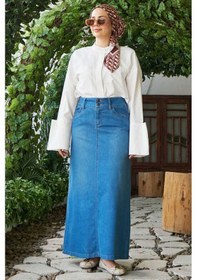Resim Neways 2058-denim Etek Mavi Mavi 
