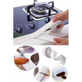 Resim Nisar Store Banyo Küvet Mutfak Lavabo Beyaz Su Sızdırmaz Bant Su Geçirmez Kenar Bandı Sızdırmazlık Tamir Bandı 