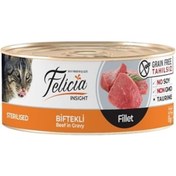 Resim Felicia Tahılsız Sterilised Biftekli Fileto Konserve Yetişkin Kedi Maması 85 G 