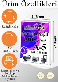 Resim A4 Gramajlı Fotokopi Kağıdı 250 Adet 300 Gr Sertifika Kağıdı Kalın Kağıt Baskı Tüm Yazıcılara Uyumlu 21x29.7cm Ofis Büro 