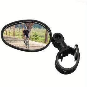 Resim 2 adet Siyah 360° Ayarlanabilir Bisiklet Arka Görüş Aynası Geniş Açılı Lens ile - Dayanıklı PVC, Yol ve Dağ Bisikletleri için Evrensel Uygunluk, Açık Hava Bisikleti Güvenlik Ekipmanı, Bisiklet Aksesuarları | Ayarlanabilir Ayna | Dayanıklı Yapı, Bisiklet Aksesuarları 