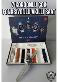 Resim Akıllı Saat 7 Kordonlu Yeni Nesil Arama Cevaplayan Çok Fonksiyonlu 