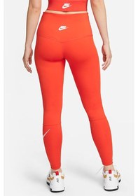 Resim Nike One Training High Rise Leggings Yüksek Belli Toparlayıcı 2cepli Turuncu Tayt 