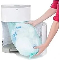 Resim Bamm Bamm 16L Korbell Çöp Kutuları Ile Uyumlu 1000 Bebek Bezi Kapasiteli 1 Paket Yerli Çöp Poşeti 