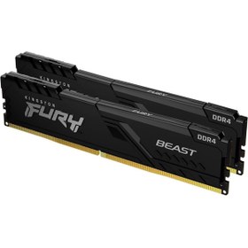 Resim Kingston Fury Beast KF436C18BBK2/32 32 GB (2x16GB) DDR4 3600 MHz CL18 Siyah Gaming RAM Kingston