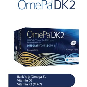 Resim OmePa DK2 50 Yumuşak Kapsül D3K2 Omega 3 Balık Yağı İçeren Takviye Edici Gıda 