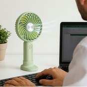 Resim shop Masa Üstü Standlı Usb Ile Şarj Olabilen 3 Ayarlı Fan Modlu Çanta Tipi El Fanı (5275) 