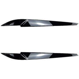 Resim Yunboo Bmw X5 X6 F15 F16 2014-2018 Siyah Gloss Far Kaşları - Korozyon Ve Çizik Koruması, Stili Artırır, Kolay Kurulum 