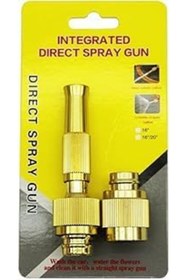 Resim STOREMAX Çift Fonksiyonlu Bahçe Hortumu Başlığı, Sarı ve Alüminyum, Direkt Sprey Tabancası, Ayarlanabilir Su 