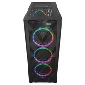 Resim FSP CMT595AL Mid Tower, 650W 80+ Bronze, Siyah, Temperli Cam, RGB, ATX GAMING KASA 