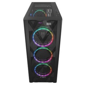 Resim FSP CMT595AL Mid Tower, 750W 80+ Bronze, Siyah, Temperli Cam, RGB, ATX GAMING KASA 