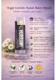 Resim Hurraw Almond Ve Moon Dudak Balmı 2 Li Set %100 Doğal Vegan Gece Ve Günlük Bakım 
