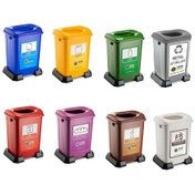 Resim Sıfır Atık Kovası 50 Litre 8 Li Set 