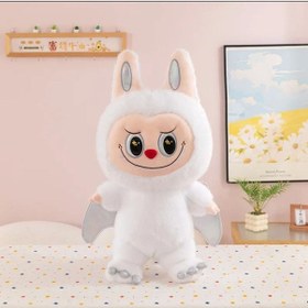 Resim Beyaz Dragon Labubu Peluş Oyuncak Kanatlı Kuyruklu Seri Labubu Peluş Oyuncak 