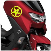 Resim Deeb Army Yamaha Nmax Yıldız Sticker Etiket Mat Sarı 2 Adet 