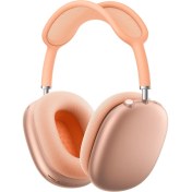 Resim Airpods Max Fileli Kulak Üstü Bluetooth Kulaklık ve Kılıf Pop-Up Aktif Gürültü Engelleme-Şeffaf Modu iPhone Uyumlu (Turuncu) 