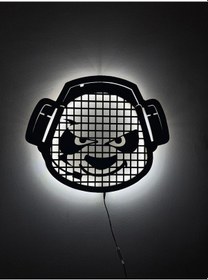 Resim Led Işıklı Gamer Panda Tablosu 