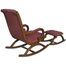 Resim Asedia Rustik Ceviz Bordo Sallanan Sandalye Dinlenme Koltuğu 