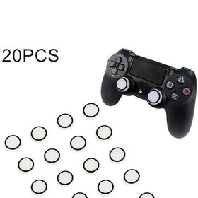 Resim Ps4 / Ps3 / Ps2 / Xbox360 / Xboxone / Wııu Gamepad Joystick İçin 20 Adet Aydınlık Silikon Koruyucu Kapak Siyah 